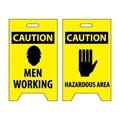 National Marker Co Floor Sign - Caution Men Working Hazardous Area FS3